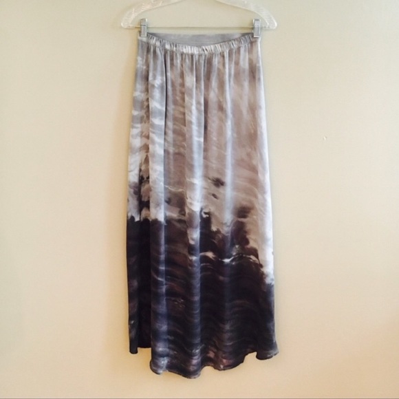 Helmut Lang Ombré Watercolor Silk Skirt - Picture 5 of 7